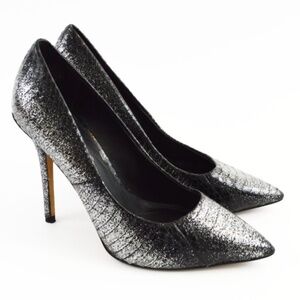 Boutique 9 Justine Snake Platform Silver Pump